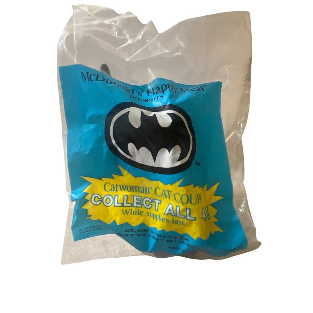 Vintage McDonalds Happy Meal Toy Batman Returns Catwoman Cat Coupe Sealed 1991